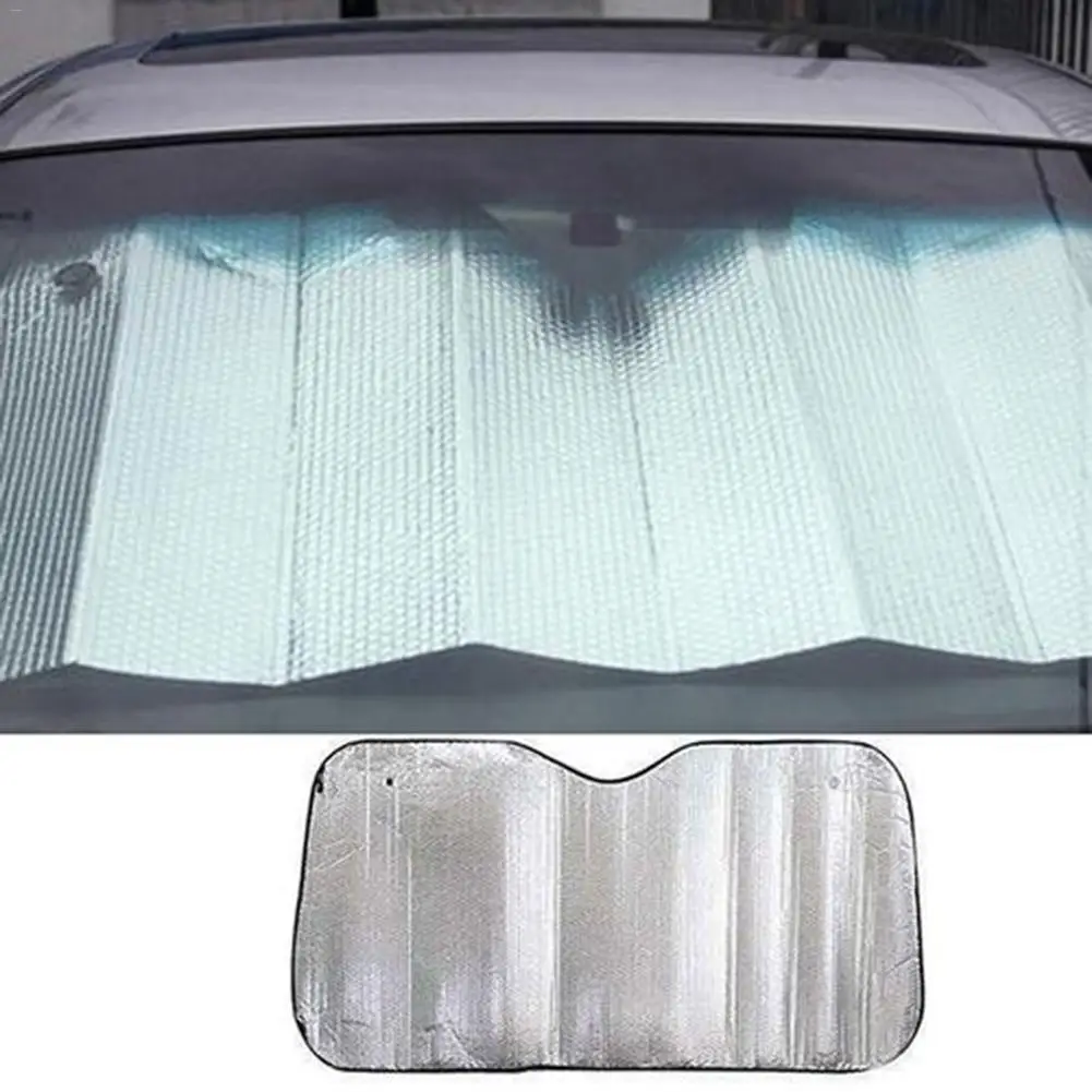 

1pc 140 X 70Cm Front Car Sunshade Cover Car Windshield Standard Sun Shade Keeps Vehicle Cool-UV Ray Protector Sunshades Styling
