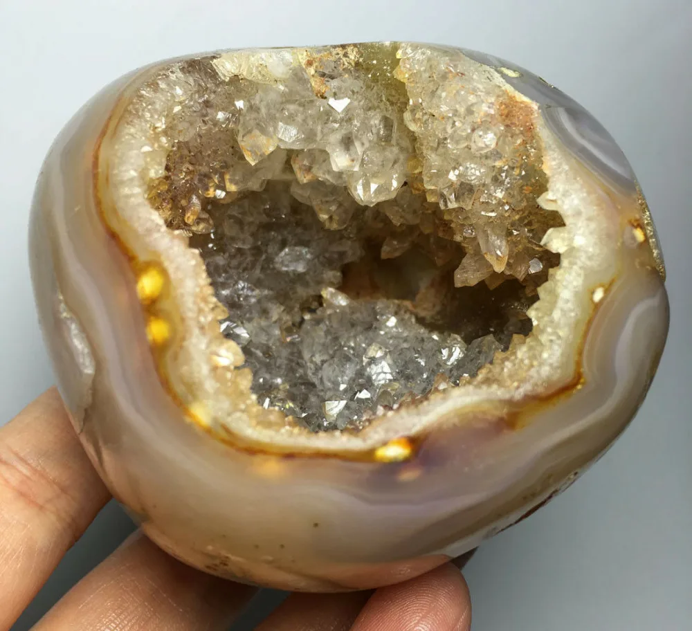 

538g Agate Geode! NATURAL CARNELIAN CRYSTAL QUARTZ Geode Agate crystals healing stones