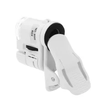 Мини HD микроскоп 60X12 мм Мобильный телефон Макрос микроскопа объектив зум Микро камера клип с светодиодный светильник Ювелирные изделия Лупа