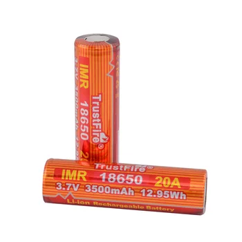 

TrustFire IMR 18650 3500mAh 20A 3.7V Top Rate Rechargeable Li-ion Battery (1 Pair)