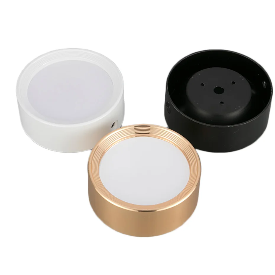 

[DBF]Ultra-thin LED Surface Mount Ceiling Lamp 3W 5W 7W 9W Black/White/Gold Housing Ceiling Spot Lamp for Home Living room Decor
