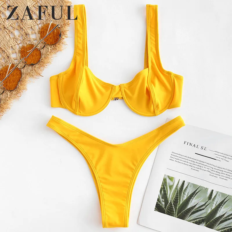 

ZAFUL sexy swimsuit women push up bikini high cut bikini set halter swimwear female mirco bandage bathing suit swim wear