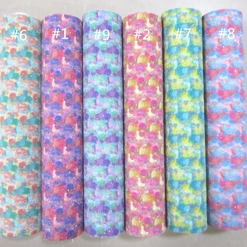 

30cm x 134cm chunky mix glitter pu leather fabric glitter fabric for sawing DIY AY234