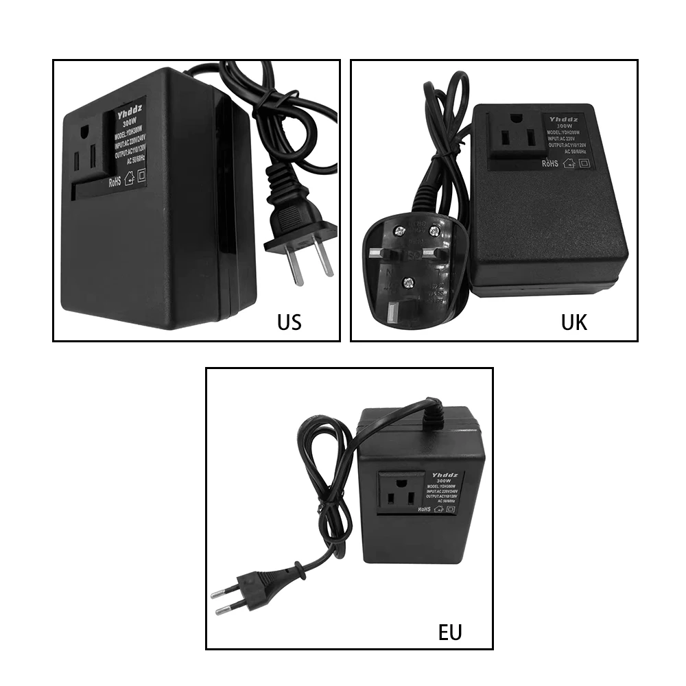 Интеллектуальный понижающий трансформатор переменного тока 220 В до 110 В адаптер питания для путешествий эффективный бытовой преобразователь напряжения 300 Вт