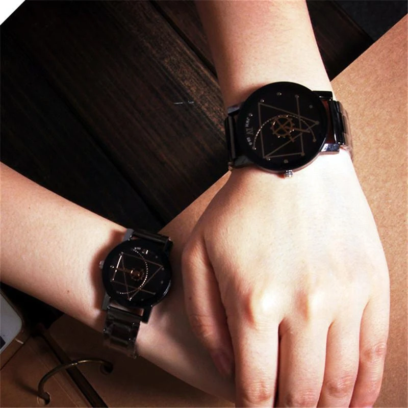 NEW High quality Classic luxury alloy band quartz analog Compass wrist watch Xmas Couple gift 4