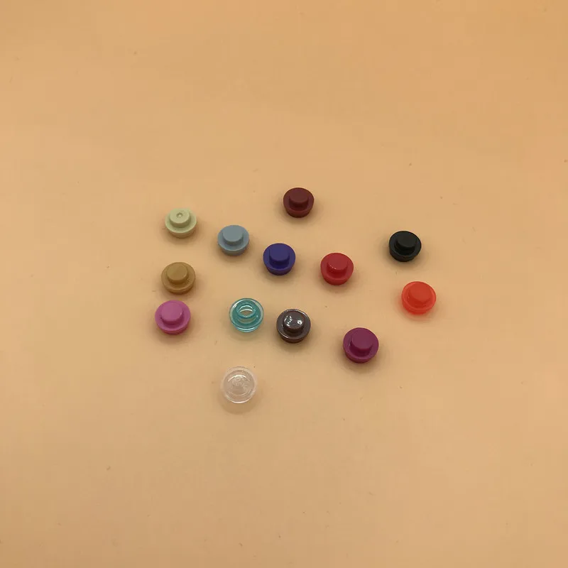 

100Pcs/lot Round Plate 1X1 Bricks DIY Building Block Bricks Toys For Kids Compatible With Legoing 6141 Assembles Particles