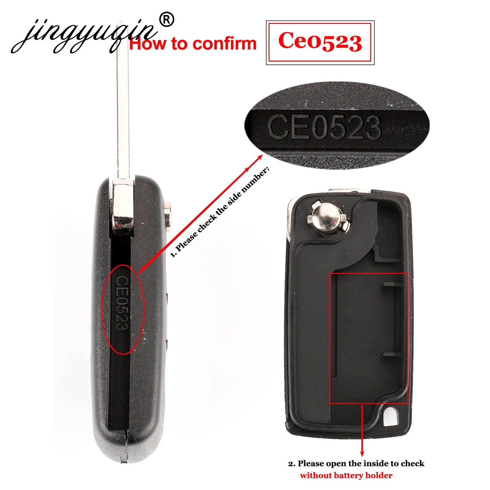 Jingyuqin CE0523 модифицированный откидной Складной Корпус ключа для Peugeot 306 407 807 Partner Remote VA2/HU83 Blade entrip Fob чехол 2/3 кнопка