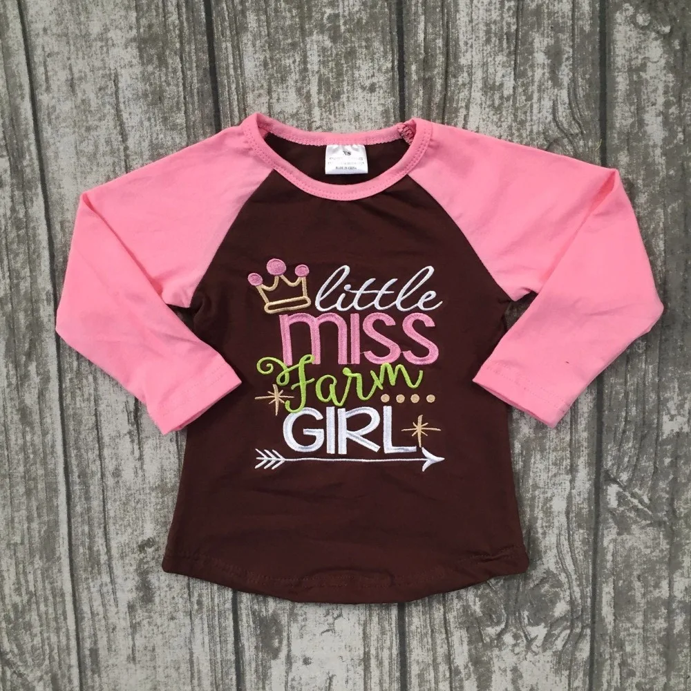Baby Girls Fall Boutique Clothing Girls Little Miss Farm Girl Raglans