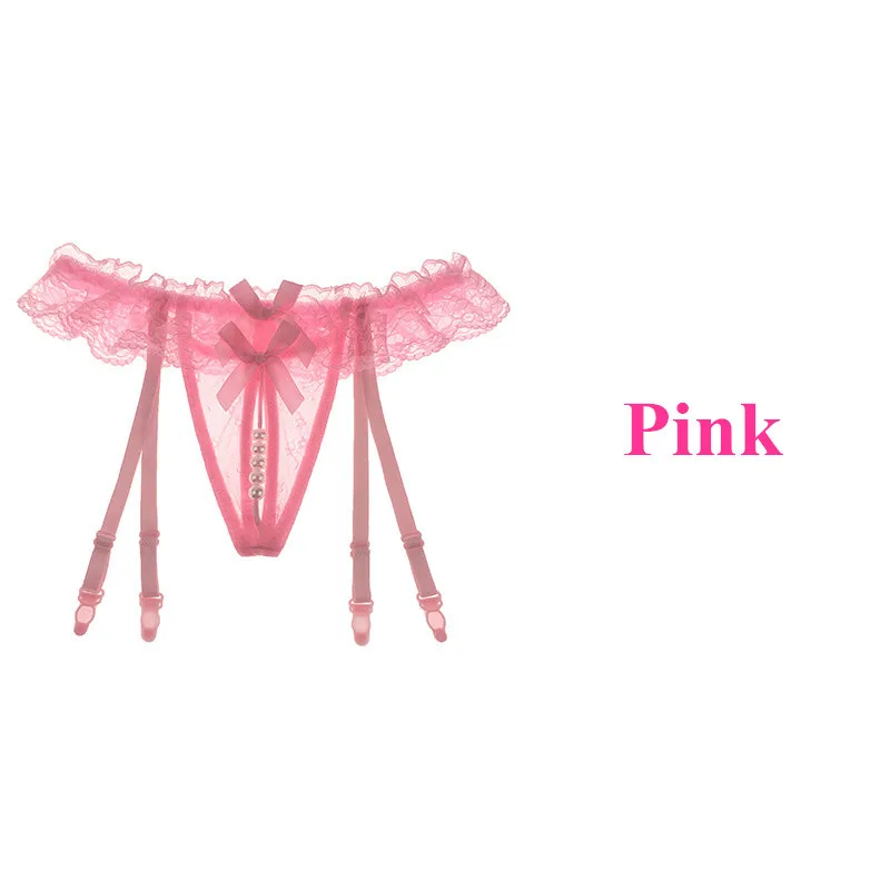 Сексуальное нижнее белье, кружевные сексуальные чулки, набор, горячее женское нижнее белье, женские нейлоновые чулки до бедра, подвязки, колготки на подтяжках, пояс - Цвет: Style 2 Pink Garter