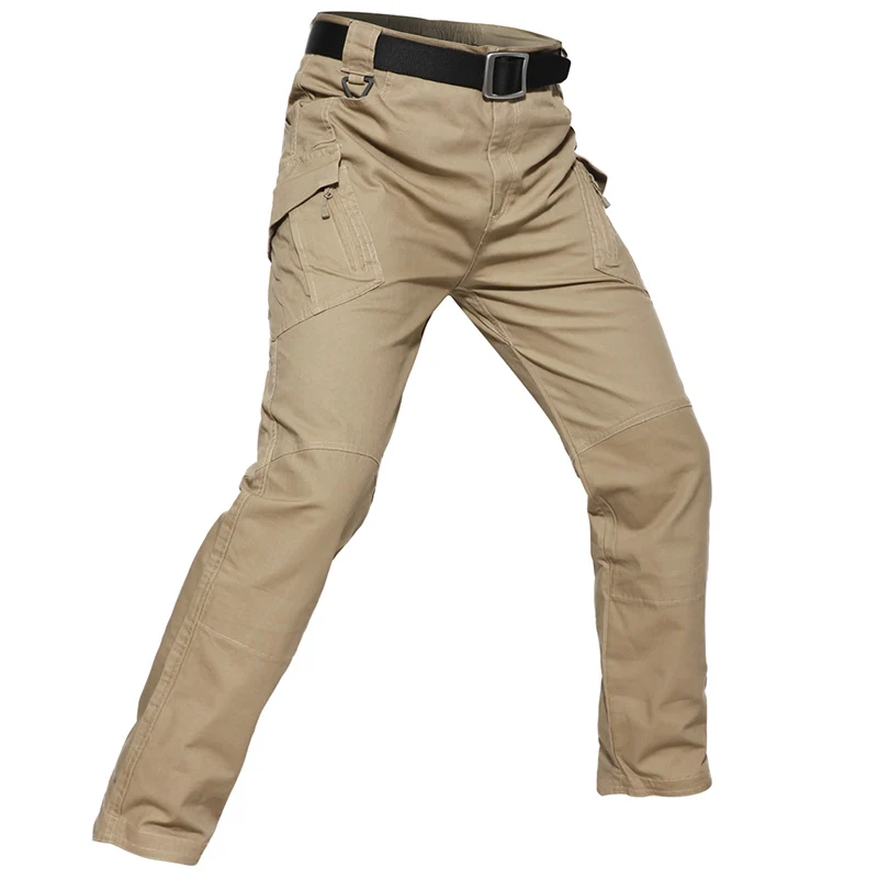 ReFire Gear IX9 Cargo Pants Outdoor Hiking Sport Climbing Pants men Cotton Breathable Muti-Pockets Anti-Pilling Fishing Trouser - Цвет: Khaki