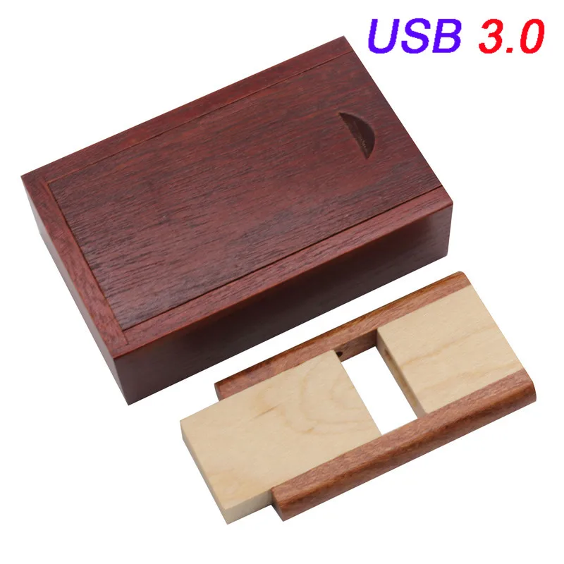 JASTER USB 3,0 вращающийся деревянный usb флеш-накопитель 64 ГБ 16 ГБ 32 ГБ карта памяти usb creativo логотип гравировка свадебные подарки - Цвет: Rose wood