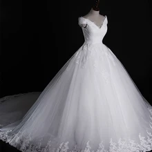 White Off The Shoulder France Lace Eyelash Trim Puffy ulle Ball Gown Wedding Dress Lace Up