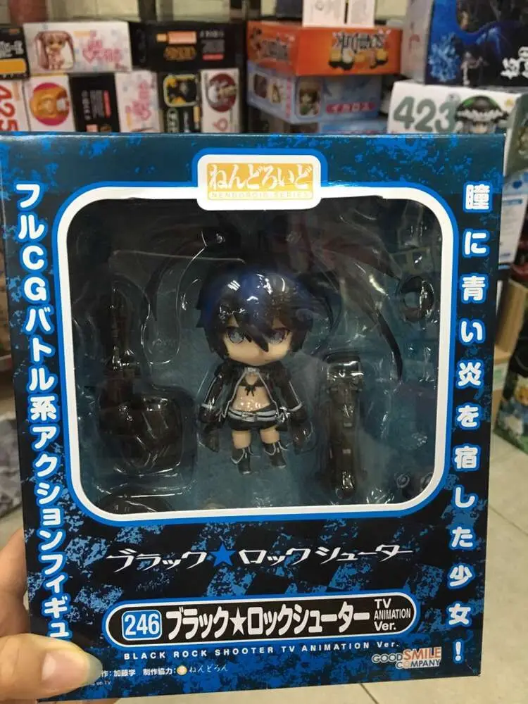 Милый " 10 см Nendoroid Black Rock Shooter#246 ТВ анимация Ver. ПВХ фигурка Модель Коллекция игрушек KT1989