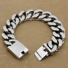 LINSION огромный тяжелый 316L Нержавеющая сталь Мужской браслет Байкер звено цепи 5D006