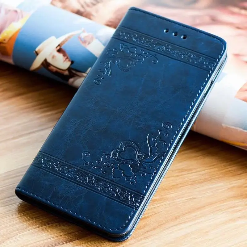 Кожаный чехол книжка с 3D тиснением для Samsung Galaxy S5 на магните держатель карт