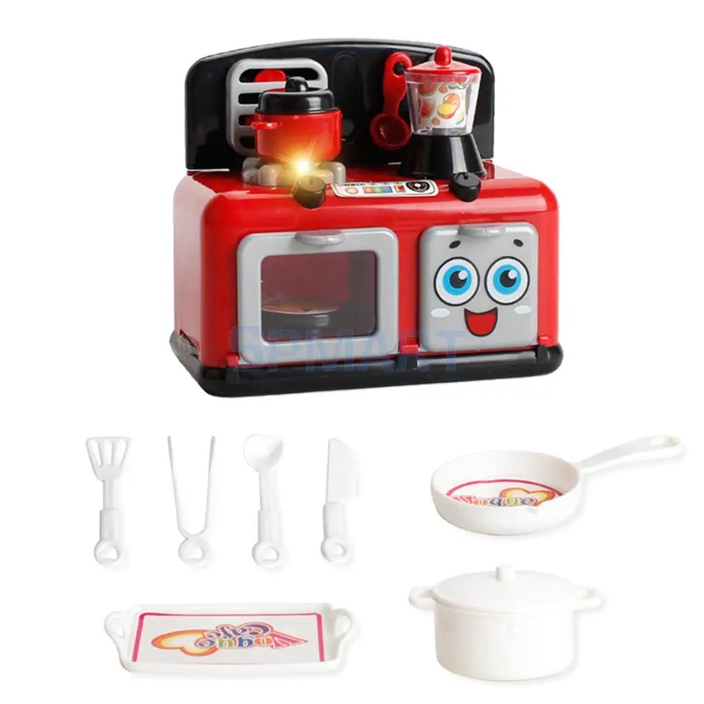 Simulation Home Appliances Toys w/ Sounds & Lights - Baby Pretend Play Kitchen Cooking Housekeeping Play Food Toy Developmental
