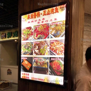 

24"x30" Snap Frame Illuminated poster display case black LED menu box wholesale (6pcs/lot)