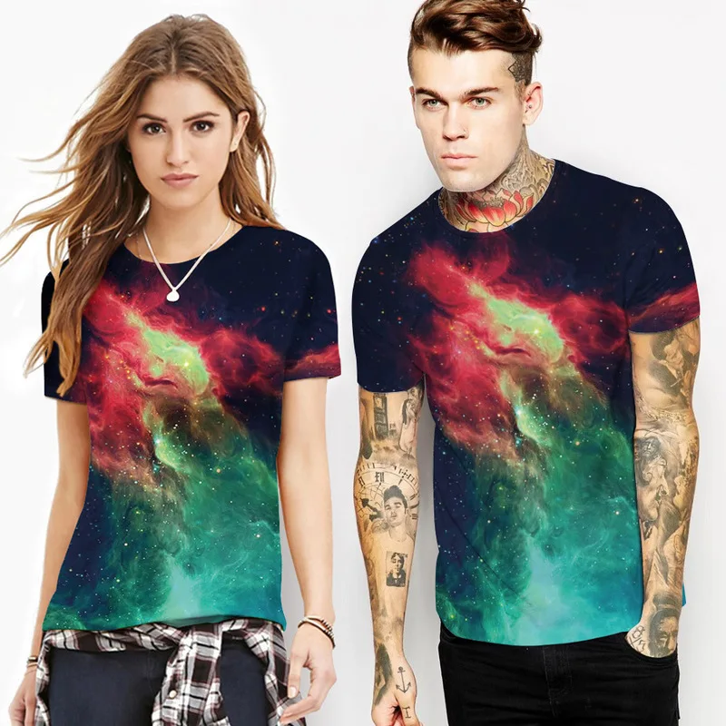 RUNNING CHICK Blue Star Digital Printed Men's Sports T-shirt