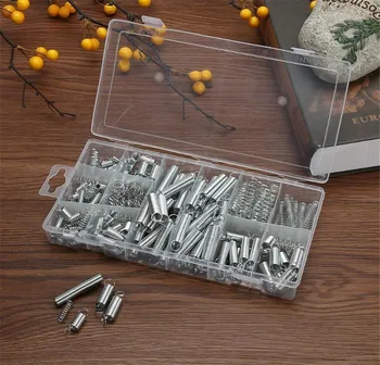 

Free Shipping 200 Pcs Extension Spring Tension Pressure Compression Springs Assortment Set Hardware Tools Kit