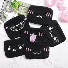 1 шт. унисекс мультфильм Смешные зубы письмо рот черный хлопок половина рот маска антибактериальные пыли Зимние Теплые Симпатичные маски