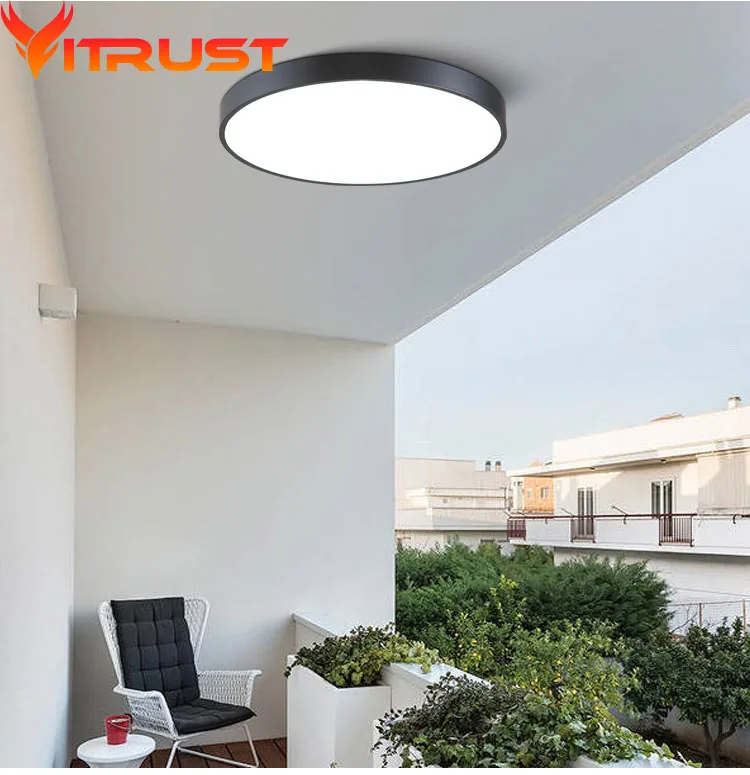 Moderna lámpara de techo LED Lustre de plafond dormitorio habitación blanco negro Iluminación lamparas de techo de luminarias