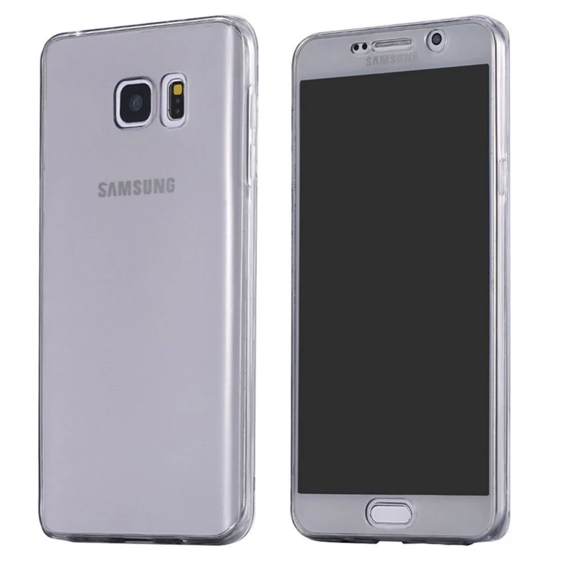 360 Полный мягкий силиконовый чехол из ТПУ для samsung Galaxy S9 S8 плюс S6 S7 край J5 J4 J6 A6 A8 A30 A40 A50 A60 M20 M30 A5 чехол - Цвет: Черный