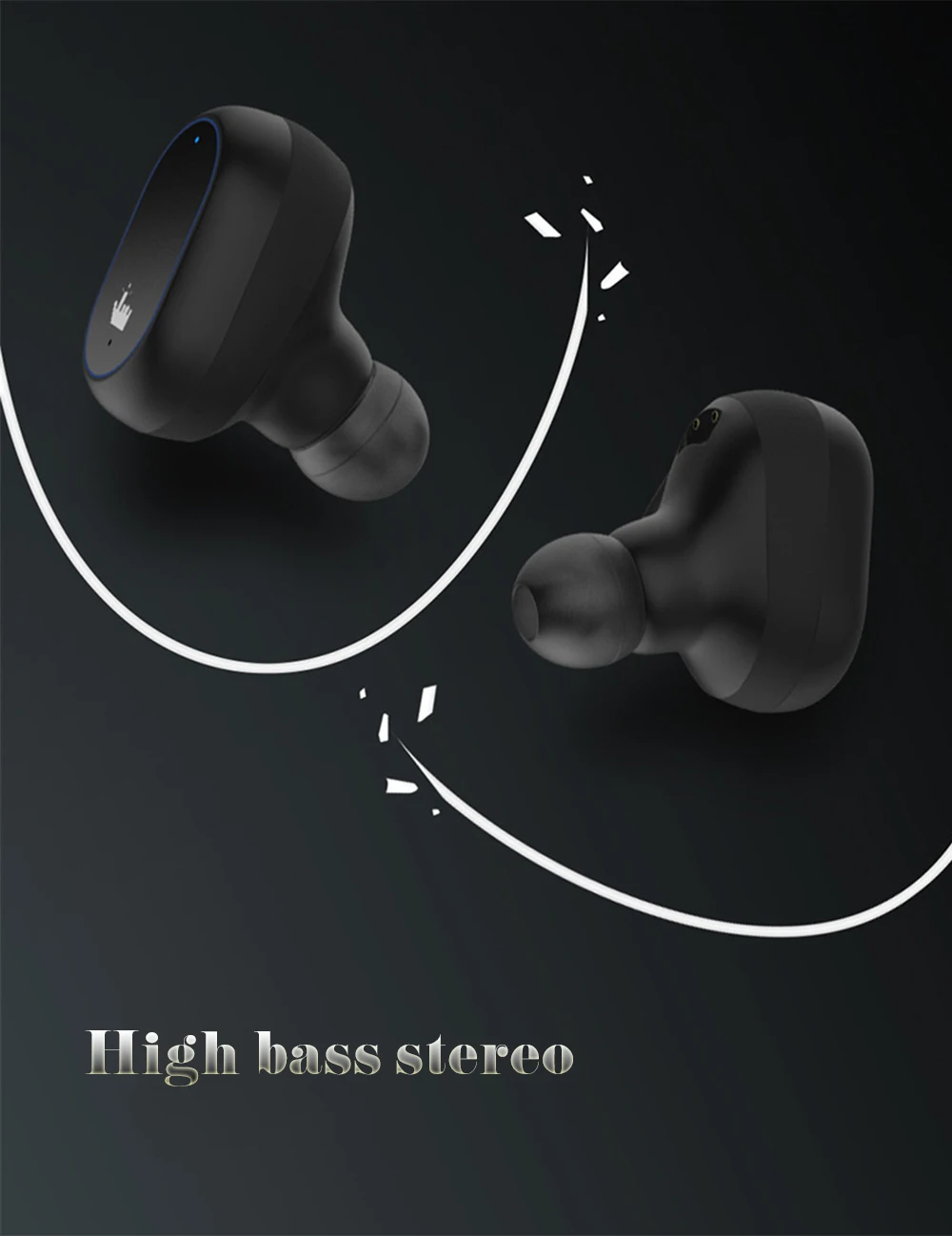 TWS Bluetooth наушники беспроводные наушники мини невидимая гарнитура Spotrs водонепроницаемый Сенсорный зондирование Hands Free вождение автомобиля с микрофоном
