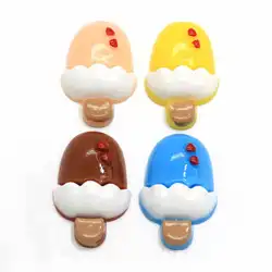 10 шт. миниатюрный мороженое Kawaii моделирование Искусственные продукты плоская задняя украшение из Неограненного драгоценного камня