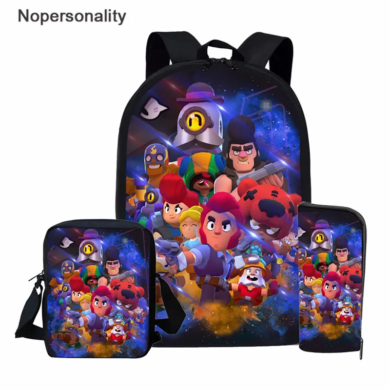 

Brawl Stars Bag for School Student Kids 3D Game Pattern Boys Girls School Bags mochila infantil Children Cartoon Backpack