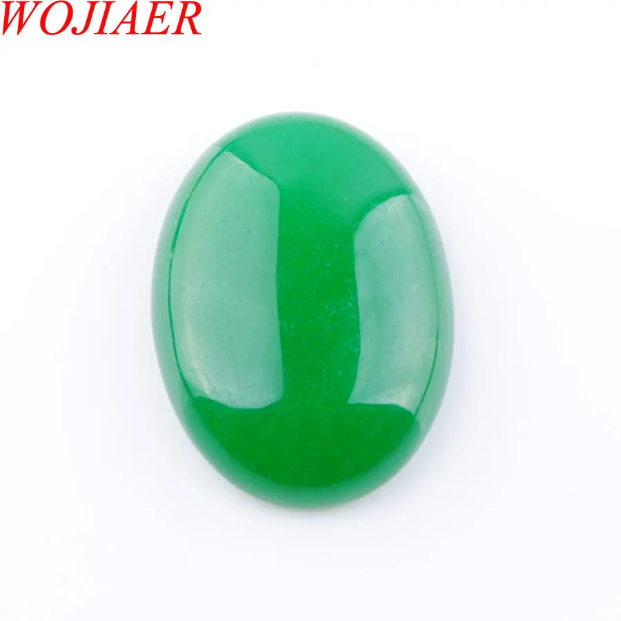 

WOJIAER Natural Green Jades 22x30x8mm Gem Stones No Drilled Hole Oval Cabochon CAB Bead for Men DIY Handcrafted Jewelry PU3299