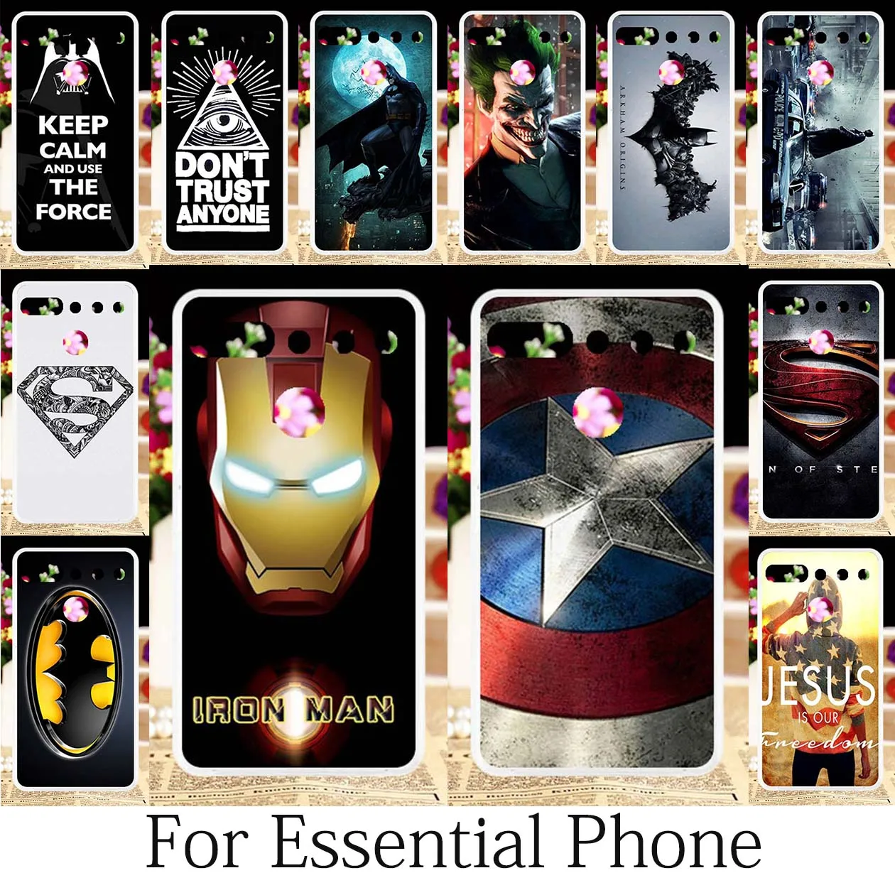 

TAOYUNXI Cases For Essential Phone Case Silicone Essential PH-1 Phone Covers Batman Cases American Captain Coques Anime 5.7 inch