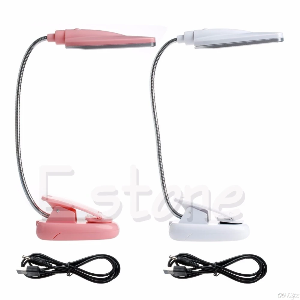 Гибкий светодиодный зажим-клипса на книгу лампа для чтения супер яркий USB зарядный стол светодиодный настольная лампа