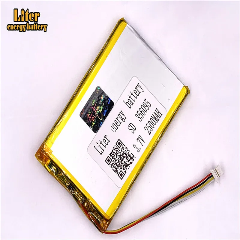 Вилка 1,0-4 P 356095 2500 mah 3,7 V литий-ионная полимерная аккумуляторная батарея для цифровой камеры