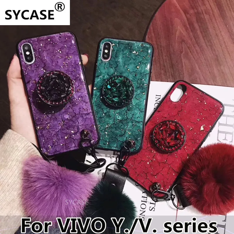 Sycase для BBK VIVO V11 Pro V11i Z3i V9 Y66 Y67 Y75 Y79 Y81 Y85 Y91 Y95 Y93 Y97 модные эпоксидной смолы зеленого