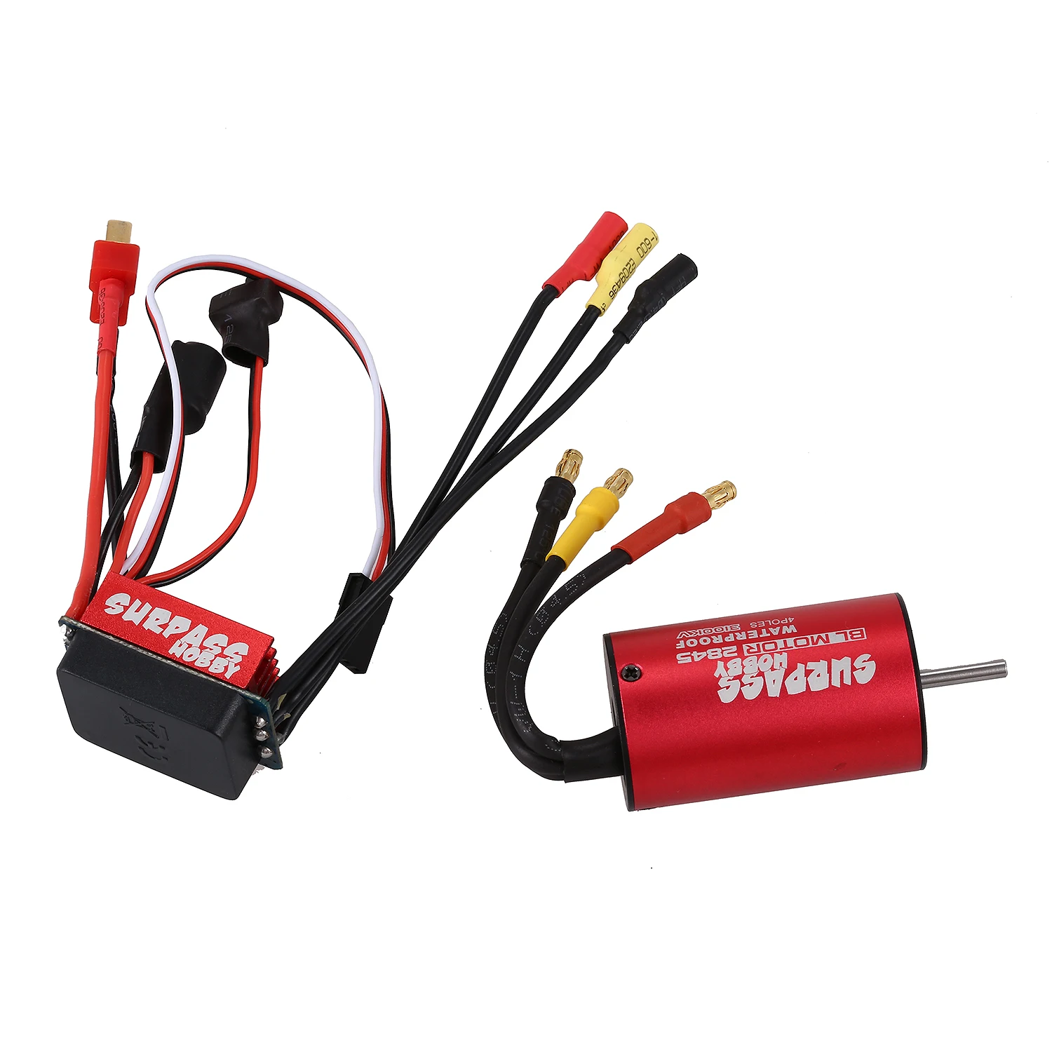 

SURPASS HOBBY S2845 3100KV Sensorless Brushless Motor and 35A Brushless ESC Combo Set for 1/12 1/14 RC Car