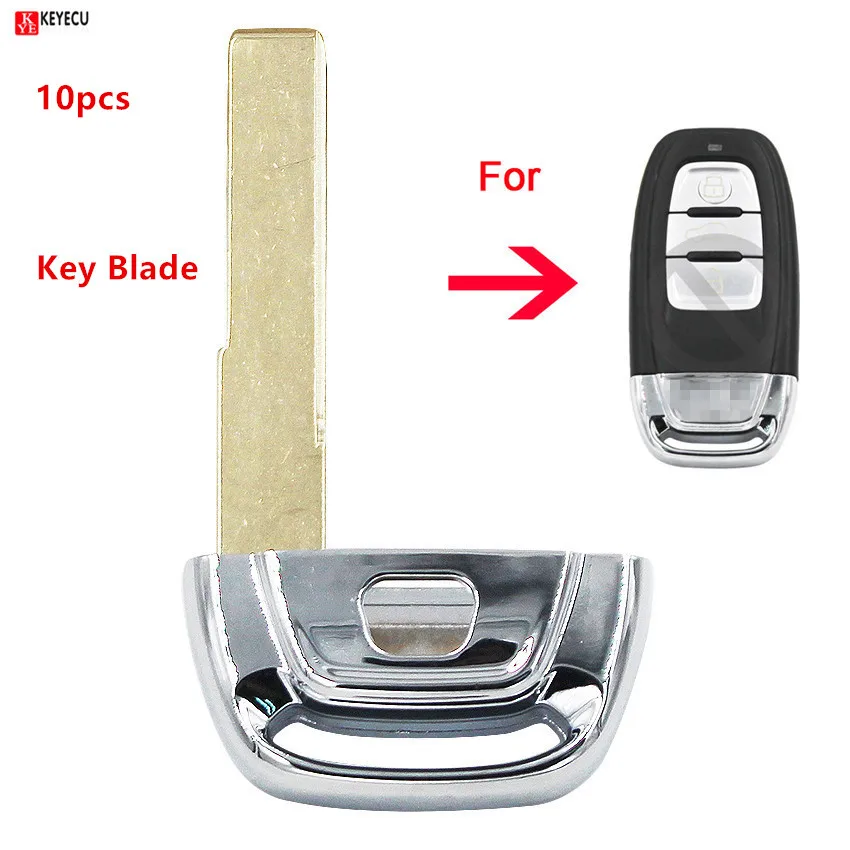 Keyecu 10 шт. умный ключ зажигания для Audi A3 A4 A5 A6 A7 A8 Q5 Allroad аварийный вставной HAA HU66