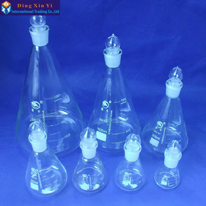 Glass Conical Flask Glass Erlenmeyer Flask Glass Triangle Flask Borosilicate Glass For Laboratory 1PC 100ML