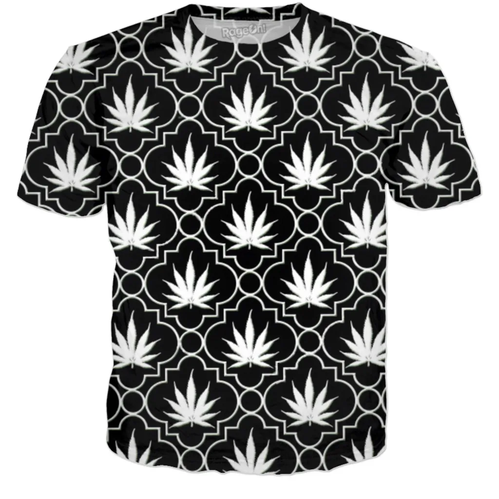 

Black And White Chronic T Shirt Fashion Style Slim Fit Tees 3D Printing T-Shirt Short Sleeve O-Neck Plus Size 5XL