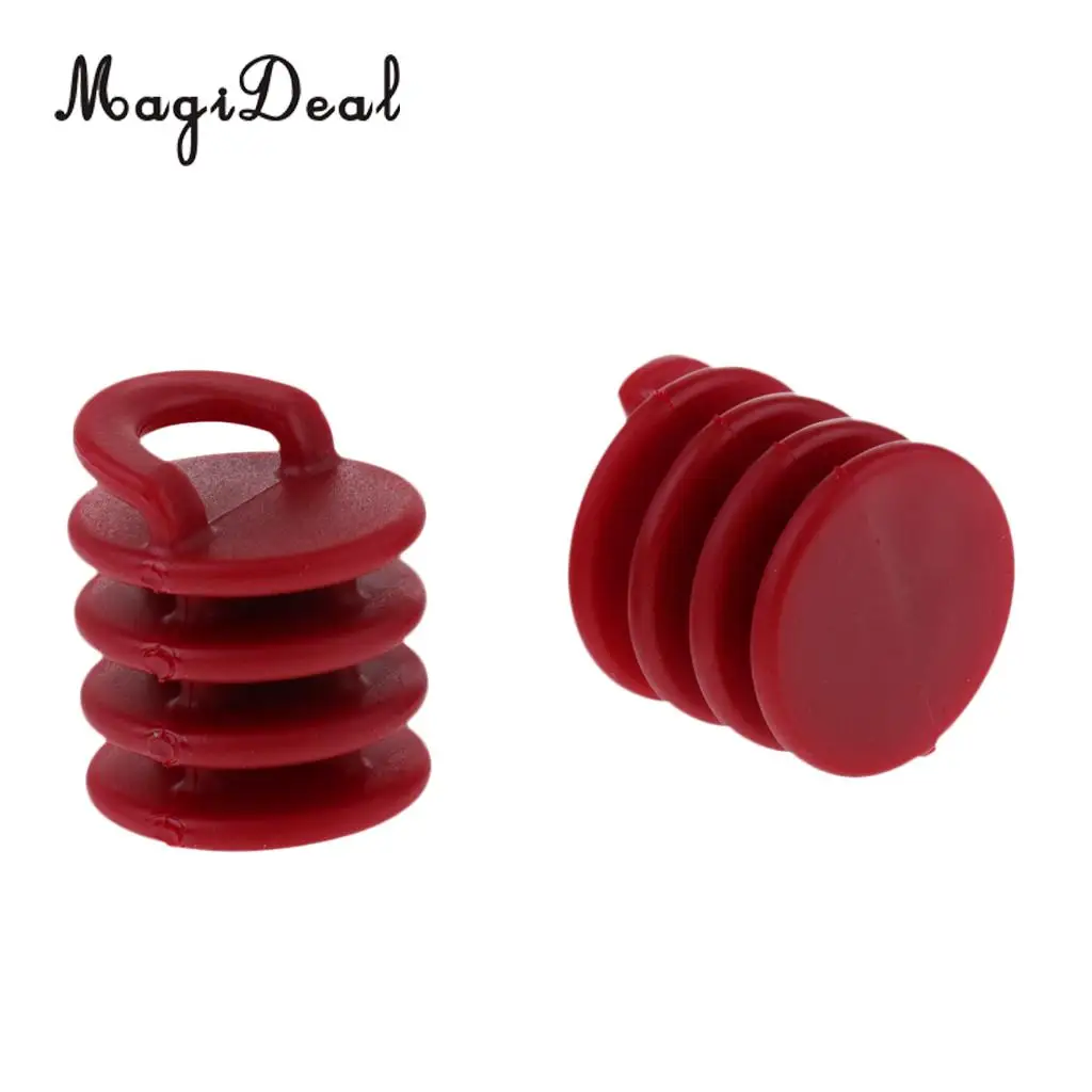 MagiDeal Strong Durable 2Pcs Nylon Kayak Boat Canoe Scupper Stoppers Drain Holes Plugs Underwater Sports Small/Large Red/Green