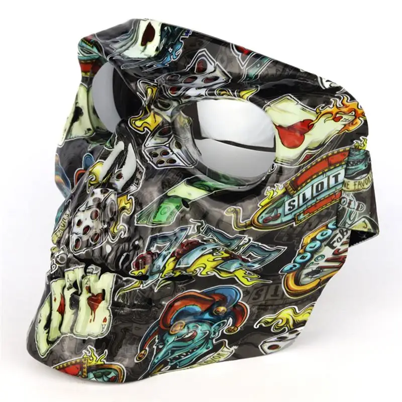 Модные ветрозащитные мотоциклетные очки маска полное лицо ветрозащитный мотоциклетный шлем одежда с рисунком маски аксессуары