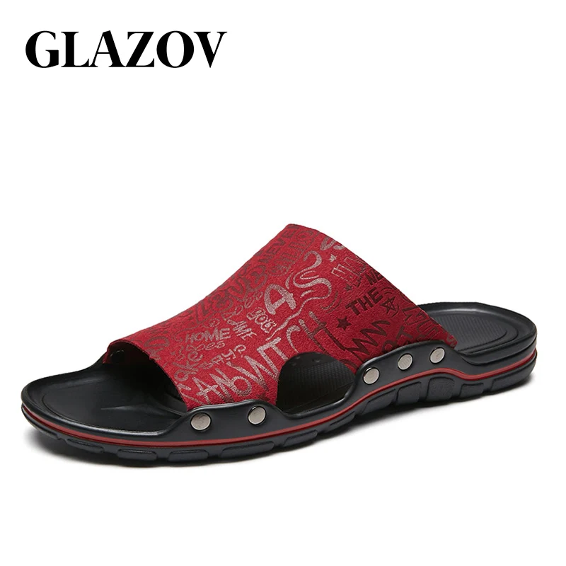 2019 New Arrival Fashion Summer Men Flip Flops Sandals Men Leather Shoes Casual Sandalias Men Beach Shoes Design Men's Sandals