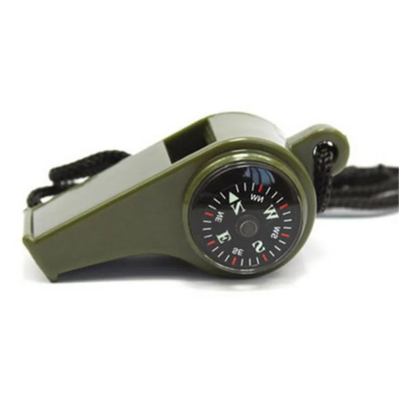 

3 in1 Camping Hiking Emergency Survival Gear Whistle Compass Thermometer Outdoor Tools