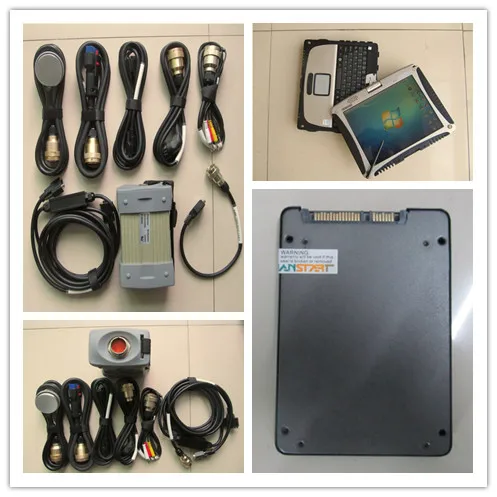  red mb star c3 multiplexer with 7 cables 2014.12 software ssd with diagnostic computer cf19 full se