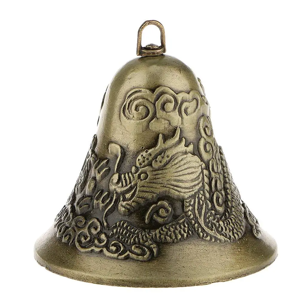

Mini-feng Shui Chinese Dragon Charm Bell And Phoenix Figure Decor