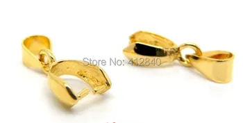 

500pcs Gold Plated Pinch Clip Bail Beads Findings 18x7mm