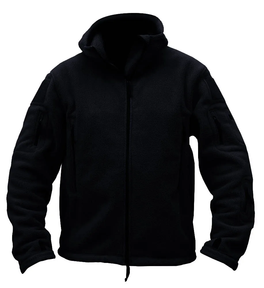 REEBOW GEAR Тактическая шерсть полартек Куртка мужчин термический воздухопроницаемый US армия военный Стиль закрытый Пальто спортивный на открытом воздухе Outwears - Цвет: Black