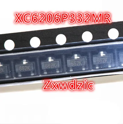 

100pcs XC6206P332MR SOT-23 SOT XC6206P332 SOT23 XC6206 SMD(662K) 3.3V/0.5A new and original