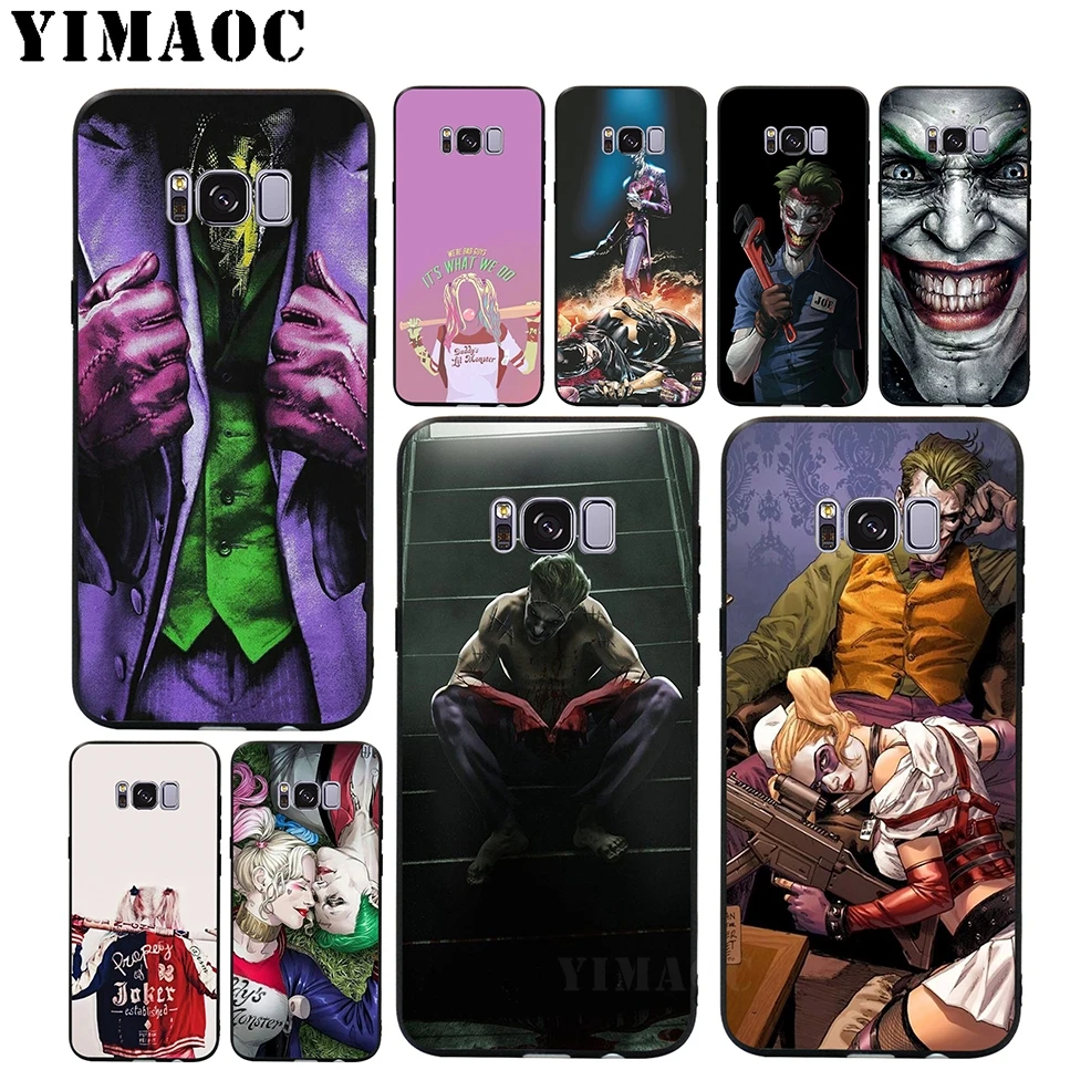 YIMAOC Joker and Harley quinn Soft Silicone Case for Samsung Galaxy S9 S8 A6 Plus 2018 S7 S6 Edge A5 A3 2017 2016 Note 8 9 |