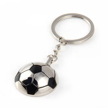 

FREE SHIPPING BY DHL 100pcs/lot Mini Football Keychains Metal Soccer Keyrings for Sports Gifts