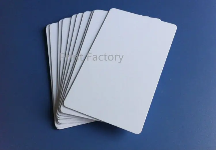 

50PCS/Lot Universal Glossy Both Side Printable Blank Inkjet PVC ID Card No Chip For Epson Canon Printer Tray 86 x 54 x0.76mm